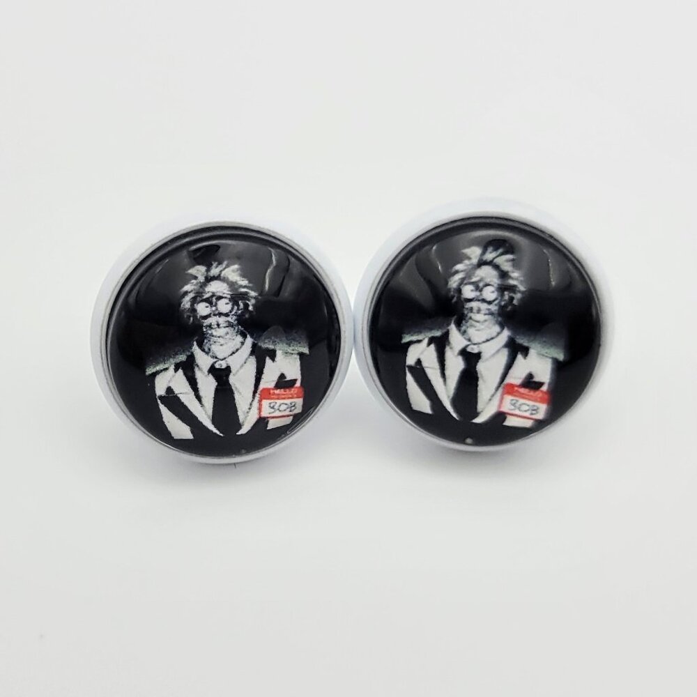 Halloween Beetlejuice Bob Women's Spooky Fashion Stud Earring